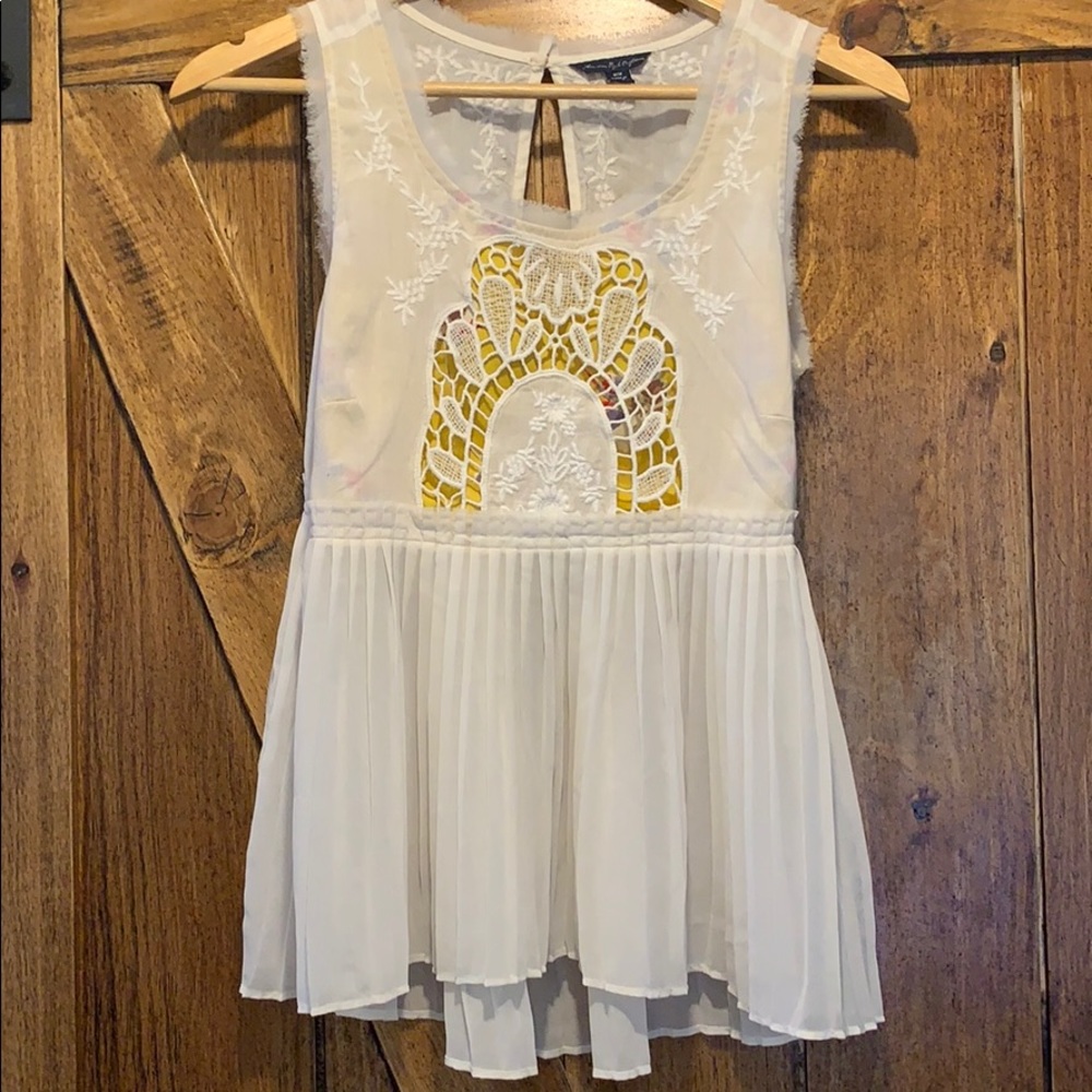 Lace Peplum Tank Top